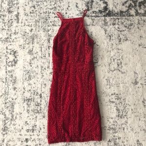 WORN ONCE. Red dress by misguided